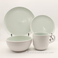 Wholesale Color Color Glaze Assiettes de vaisselle en porcelaine